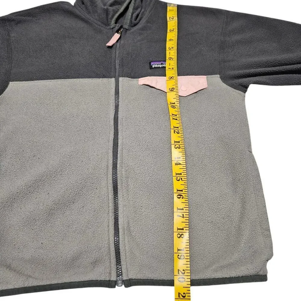 Patagonia Girls' Micro D Snap-T Jacket gray pink